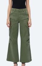 Load image into Gallery viewer, Green Cargo Wide Leg Pants