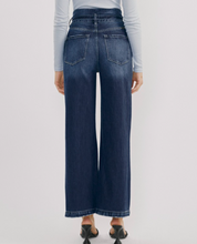 Load image into Gallery viewer, Dark Wide Leg Jeans w/ Jean Belt