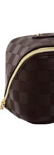 Load image into Gallery viewer, Black Checkered Makeup Bag