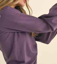 Load image into Gallery viewer, English Violet Balloon Sleeve Sweater