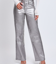 Load image into Gallery viewer, Silver Metallic Pants