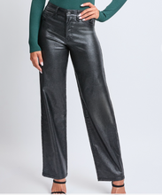 Load image into Gallery viewer, Black Metallic Straight Leg Pants