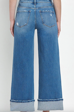 Load image into Gallery viewer, High Rise Cuffed Wide Jeans