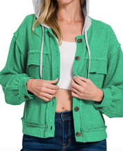 Load image into Gallery viewer, Soft Green Hoodie Jacket