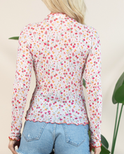 Load image into Gallery viewer, Floral Mesh Long Sleeve Top