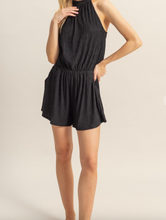 Load image into Gallery viewer, Black Halter Neck Romper