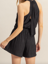 Load image into Gallery viewer, Black Halter Neck Romper