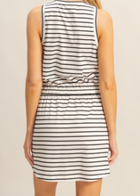 Load image into Gallery viewer, White & Black Stripe Knit Dress