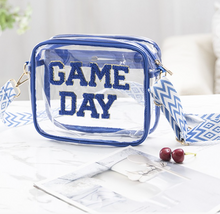 Load image into Gallery viewer, Blue Clear GAME DAY Crossbody Bag