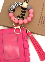 Load image into Gallery viewer, Beaded Bracelet Keychain Card Holder