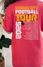 Load image into Gallery viewer, Red KC Football 2025 Tour Tee