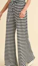 Load image into Gallery viewer, Black & White Stripe Palazzo Pants