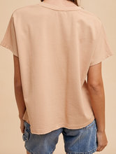 Load image into Gallery viewer, Latte V-Neck w/ Animal Print Bows