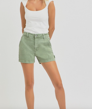 Load image into Gallery viewer, Olive Denim Shorts