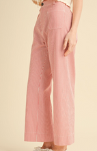 Load image into Gallery viewer, Red & White Stripe Pants