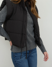 Load image into Gallery viewer, Black Bow Vest w/ Flutter Sleeve
