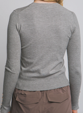 Load image into Gallery viewer, Grey Lightweight Sweater w/ Detailed Cuff