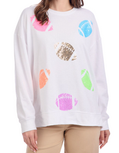 Load image into Gallery viewer, Colorful Sequin Football Sweatshirt