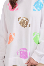 Load image into Gallery viewer, Colorful Sequin Football Sweatshirt