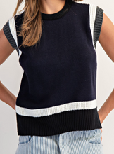 Load image into Gallery viewer, Black Cap Sleeve Sweater
