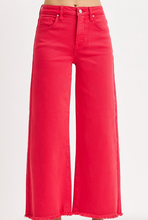 Load image into Gallery viewer, RED High-Rise Crop Jeans