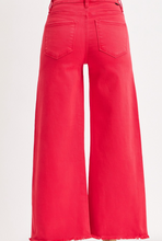 Load image into Gallery viewer, RED High-Rise Crop Jeans