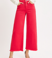Load image into Gallery viewer, RED High-Rise Crop Jeans