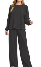 Load image into Gallery viewer, Black Long Sleeve and Pants Set