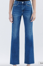 Load image into Gallery viewer, High-Rise Straight Leg Dark Jeans