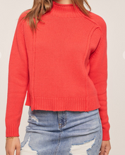 Load image into Gallery viewer, Red Scarlet Mock Neck Sweater