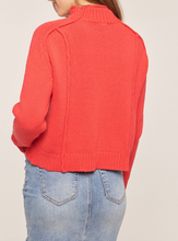 Load image into Gallery viewer, Red Scarlet Mock Neck Sweater