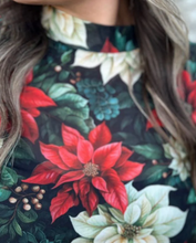 Load image into Gallery viewer, Poinsettia Mesh Long Sleeve Top