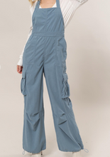 Load image into Gallery viewer, Blue Corduroy Cargo Overalls