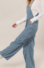 Load image into Gallery viewer, Blue Corduroy Cargo Overalls