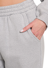 Load image into Gallery viewer, Heather Gray Sweatshirt & Pants Fleece Lounge Set