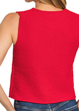 Load image into Gallery viewer, Red Sweater Vest w/ Front Ties