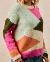 Load image into Gallery viewer, Cream, Pink, & Multi Color Black Sweater