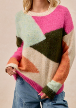Load image into Gallery viewer, Cream, Pink, & Multi Color Black Sweater