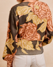 Load image into Gallery viewer, Olive & Floral Print V-Neck Sweater