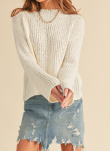 Load image into Gallery viewer, White Mock Neck Sweater
