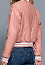 Load image into Gallery viewer, Dusty Pink Bomber Jacket