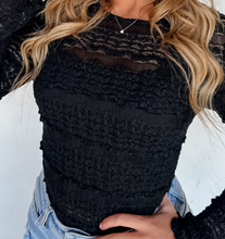 Load image into Gallery viewer, Black Lace Top