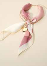 Load image into Gallery viewer, Scarf & Chain & Heart Charm Necklace