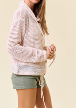 Load image into Gallery viewer, Cream Net Cardigan Hoodie