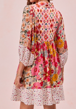 Load image into Gallery viewer, Rose Floral Bubble Sleeve Dress