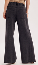 Load image into Gallery viewer, Washed Black Flare Jeans
