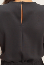 Load image into Gallery viewer, Black Sleeveless Romper