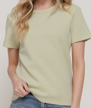 Load image into Gallery viewer, Sage Soft Knit Jersey Tee
