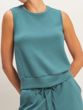 Load image into Gallery viewer, Dark Teal Sleeveless Crewneck Top