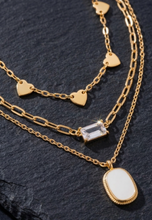Load image into Gallery viewer, 3-Layer Heart & Charm Necklace Set